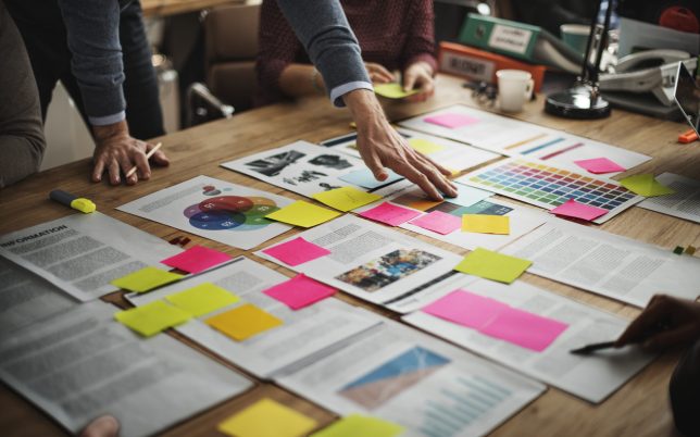 Business people are brainstorming Business people are brainstorming
